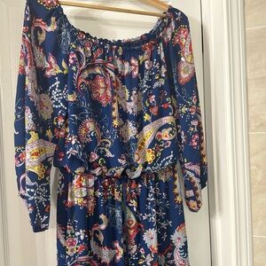 EUC Bisou Bisou Fall Boho Dress